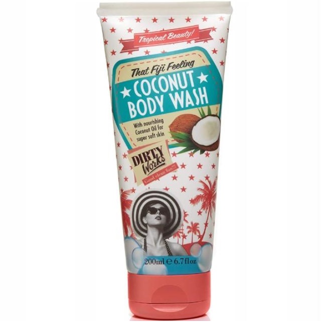 Dirty Works Coconut Body Wash 200ml Glowii