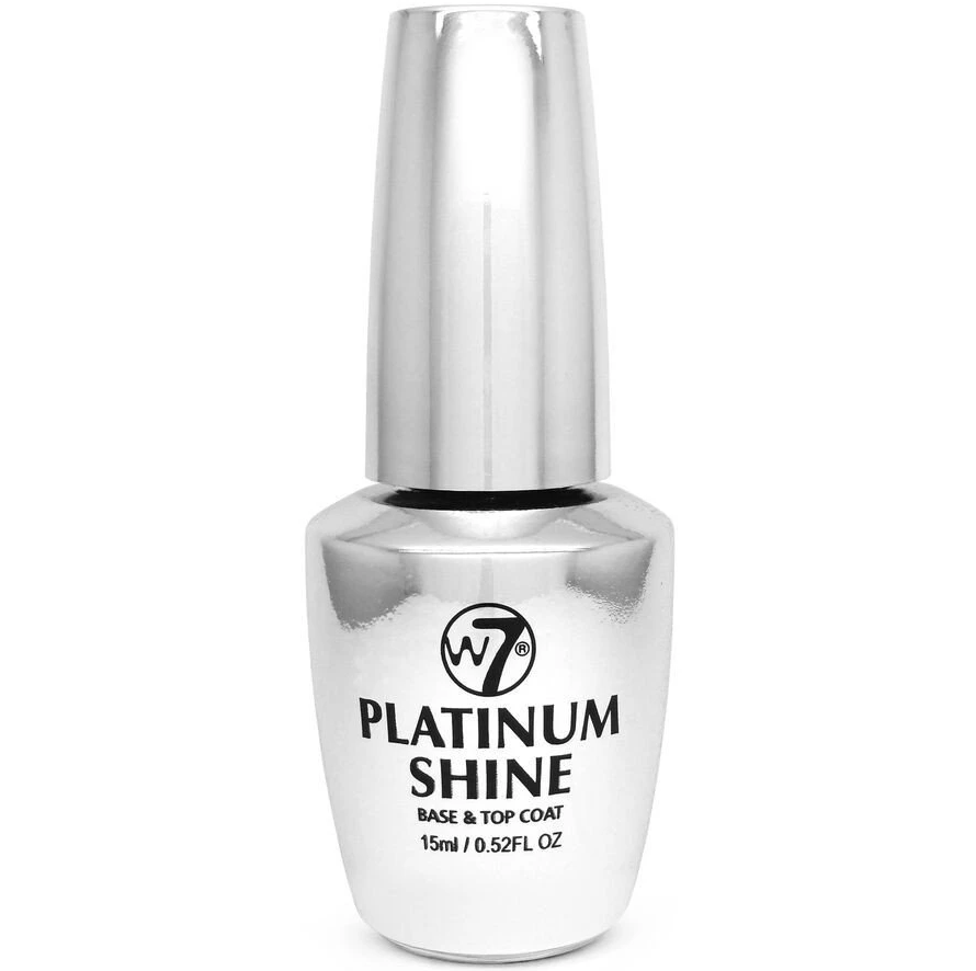 W7 Nail Treatment Platinum Shine 2 in 1 Base & Top Coat Glowii